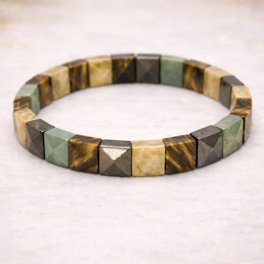 Multi-Crystal Abundance Protection Bracelet