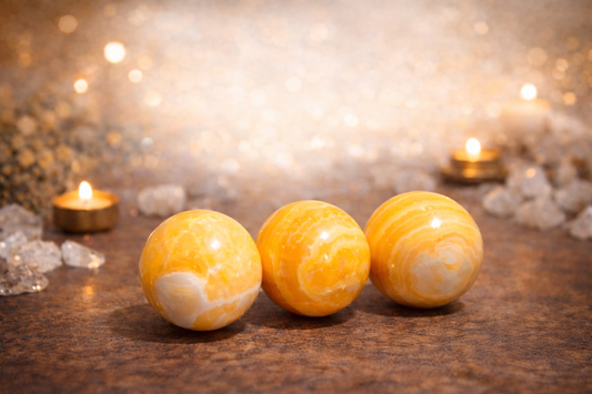 Yellow Calcite Crystal Sphere – Confidence, Clarity & Positive Energy