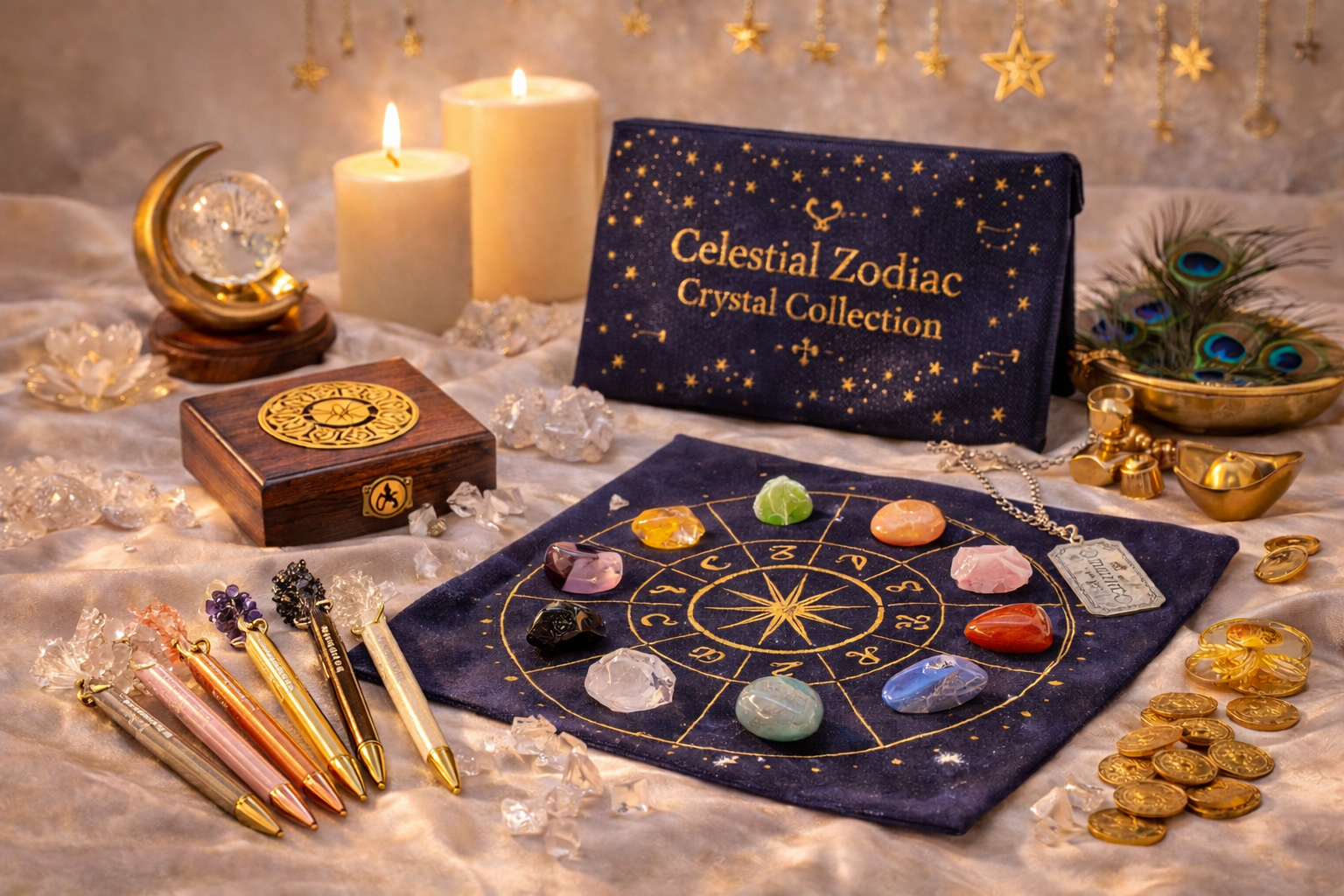 Celestial Zodiac Crystal Pen Collection