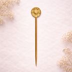 Sun Disc Gold Hair Pin | Minimalist Radiance Hair Accessory
