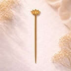 Lotus Gold Hair Pin | Spiritual Elegant Hair Accessory
