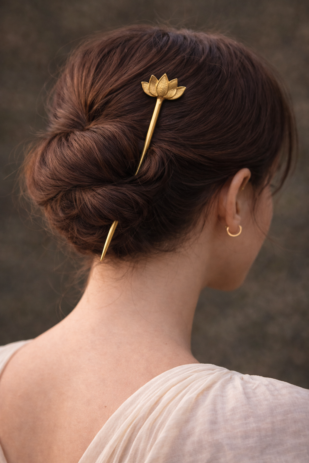 Lotus Gold Hair Pin | Spiritual Elegant Hair Accessory