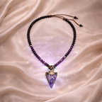 Amethyst & Labradorite Healing Necklace | Intuition, Calm & Protection Pendant
