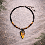 Tiger Eye & Labradorite Necklace | Confidence, Focus & Protection Pendant