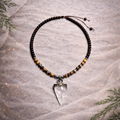 Clear Quartz & Labradorite Necklace | Clarity, Energy Amplification & Protection Pendant