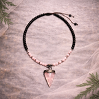 Rose Quartz & Labradorite Necklace | Love, Healing & Protection Pendant