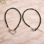 Green Crystal Healing Anklet | Abundance & Emotional Balance