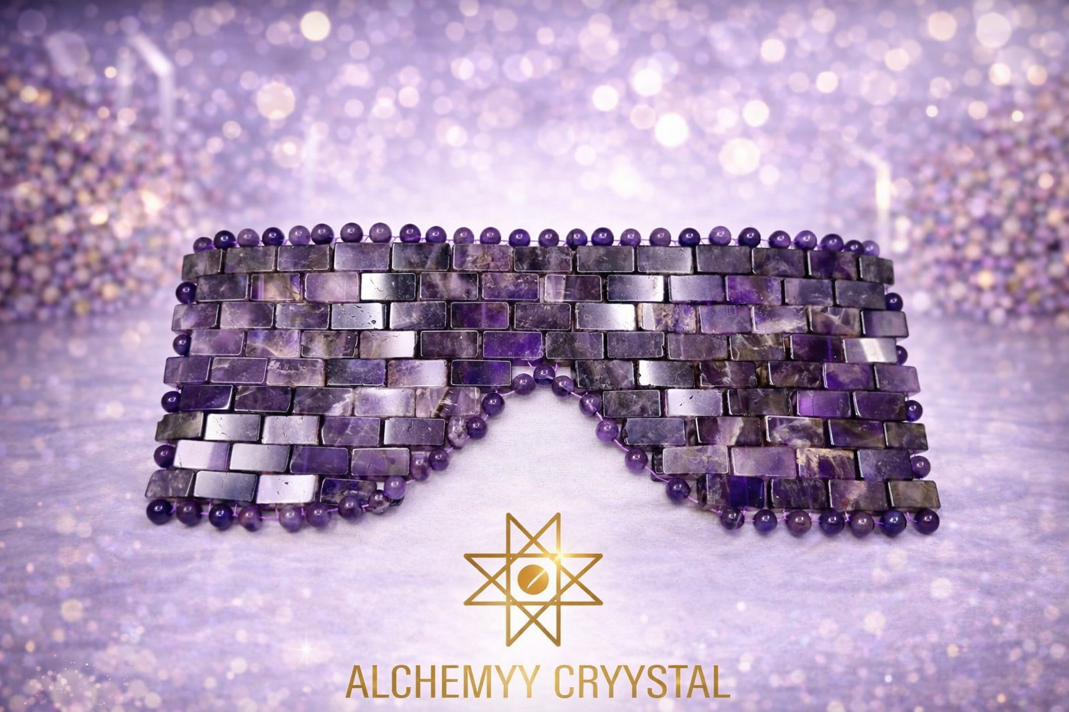 Amethyst Crystal Eye Mask