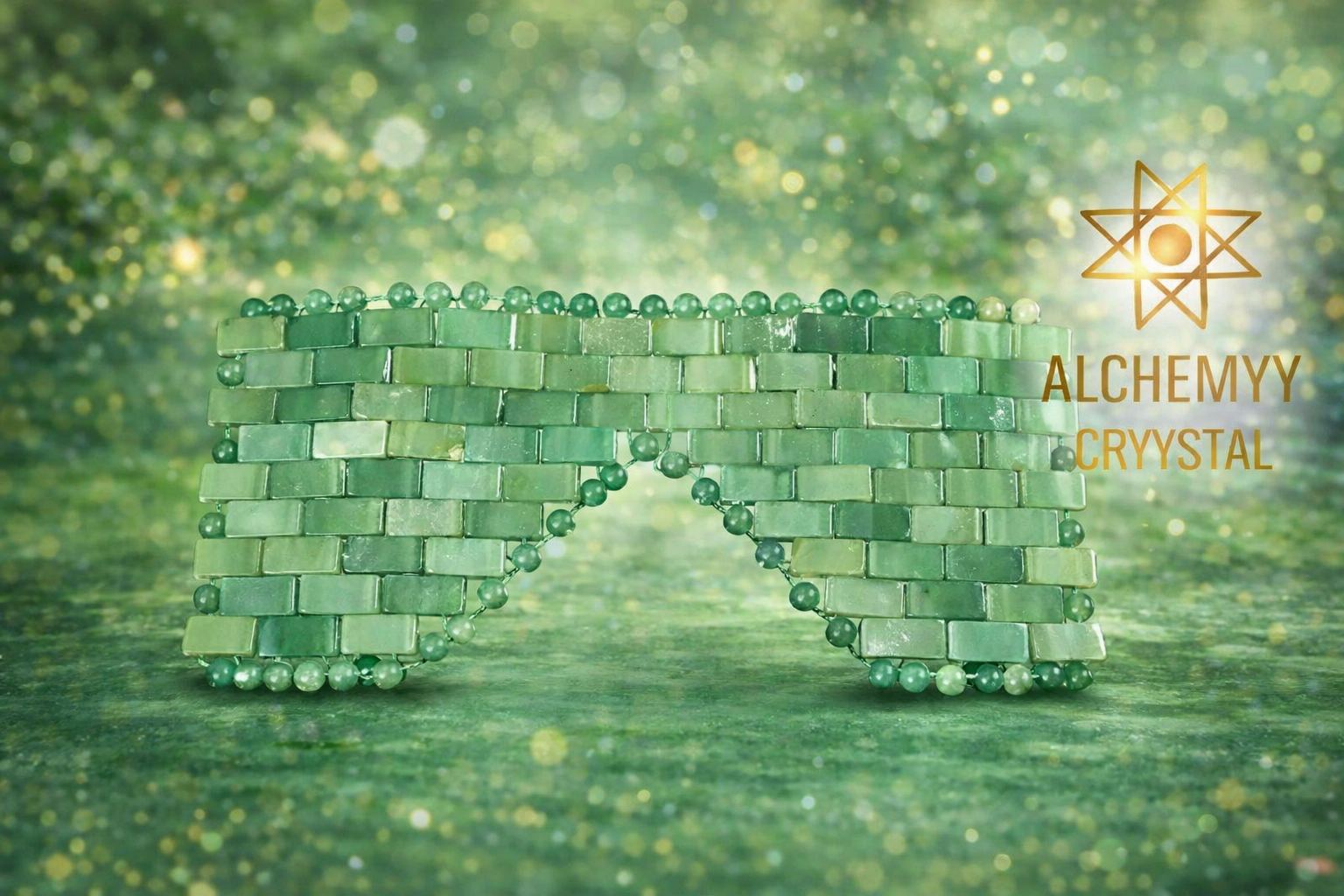 Green Aventurine Crystal Eye Mask