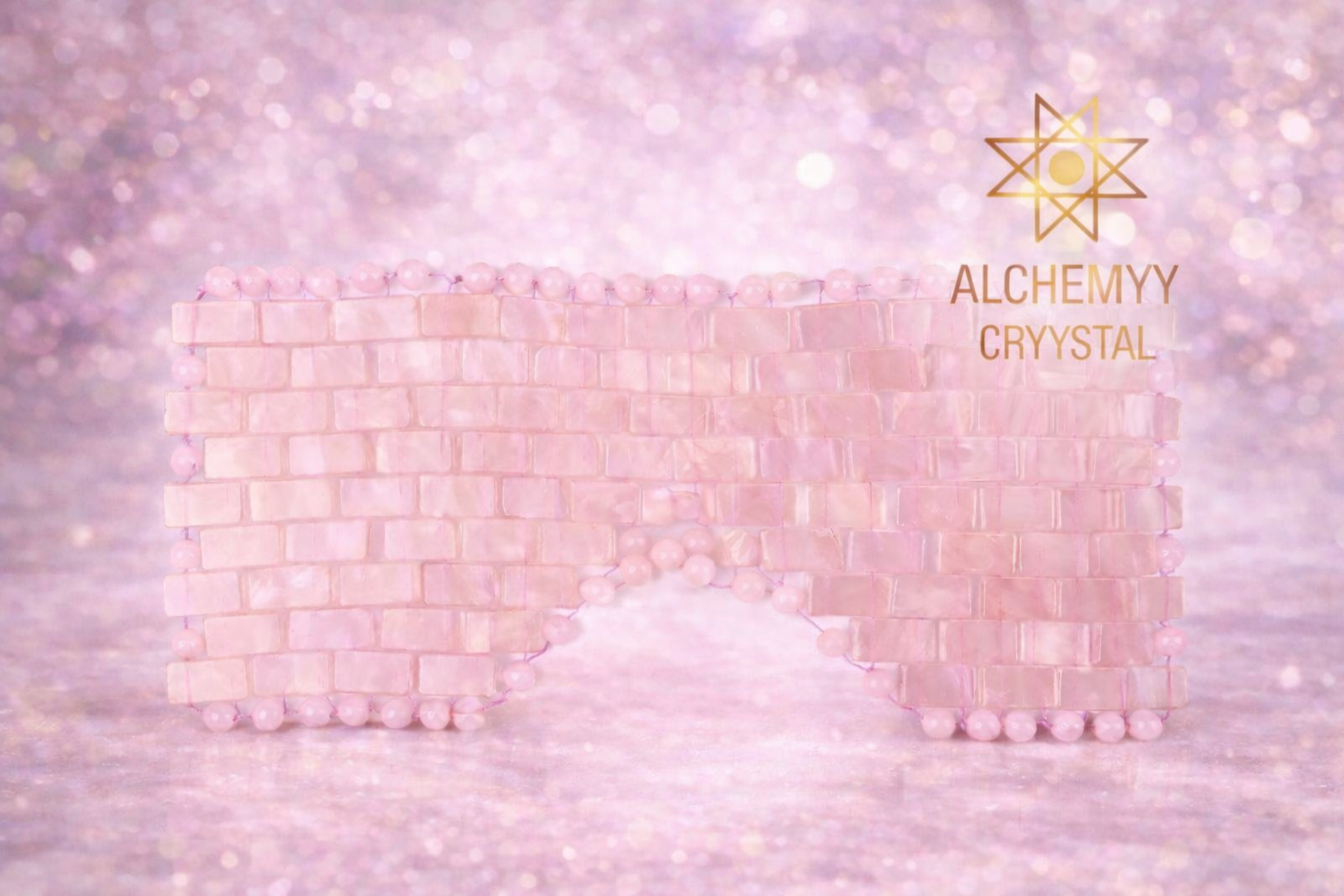 Rose Quartz Crystal Eye Mask