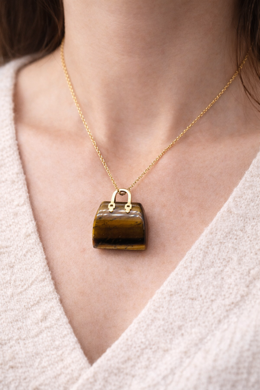 Tiger Eye Energy Purse Charm | Strength, Protection & Good Luck