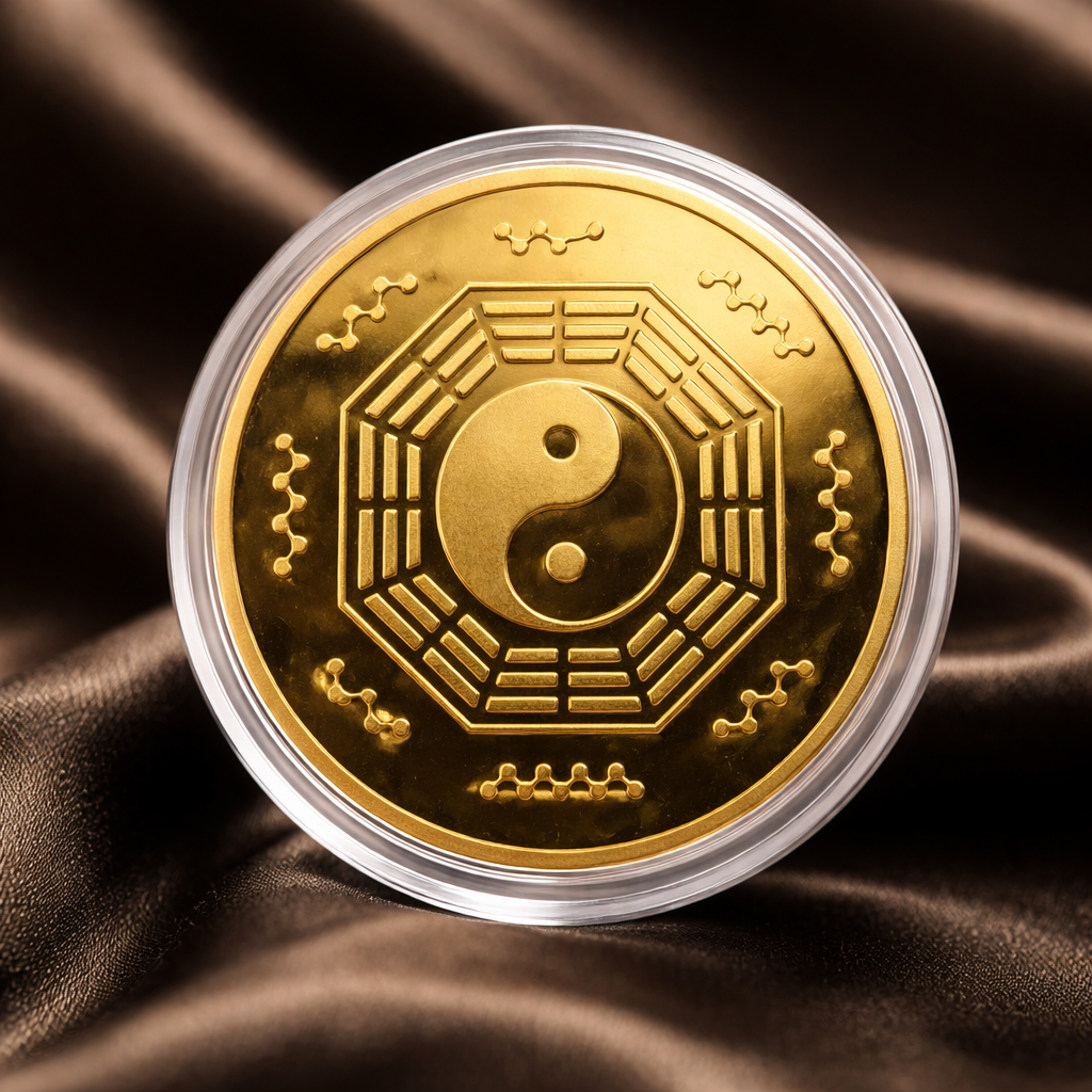 Goddess Lakshmi & Yin Yang Harmony Coin| Wealth, Balance & Divine Abundance