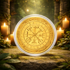 Vegvísir Runic Compass Coin | Protection, Guidance &Destiny Alignment
