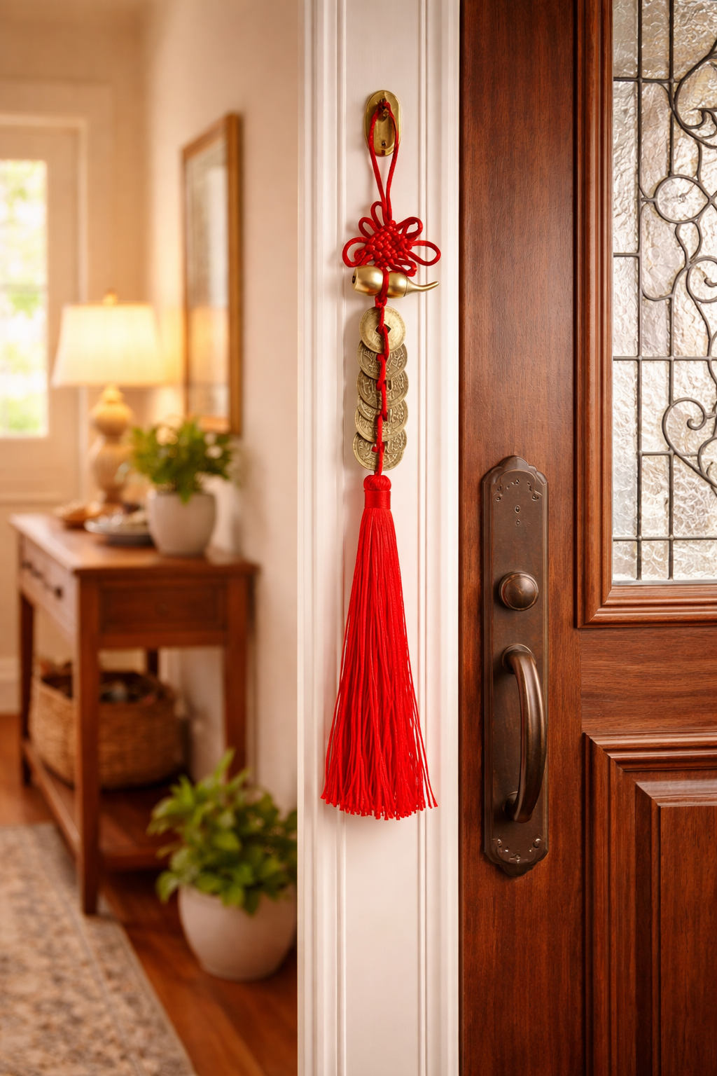 Feng Shui Wu Lou Wall Hanging 5 Lucky Coins | Health, Wealth & Protection Charm