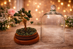 Abundance Green Crystal Tree in Glass Dome