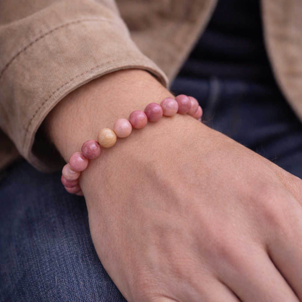 Rhodochrosite Bracelet | Love & Emotional Balance Crystal