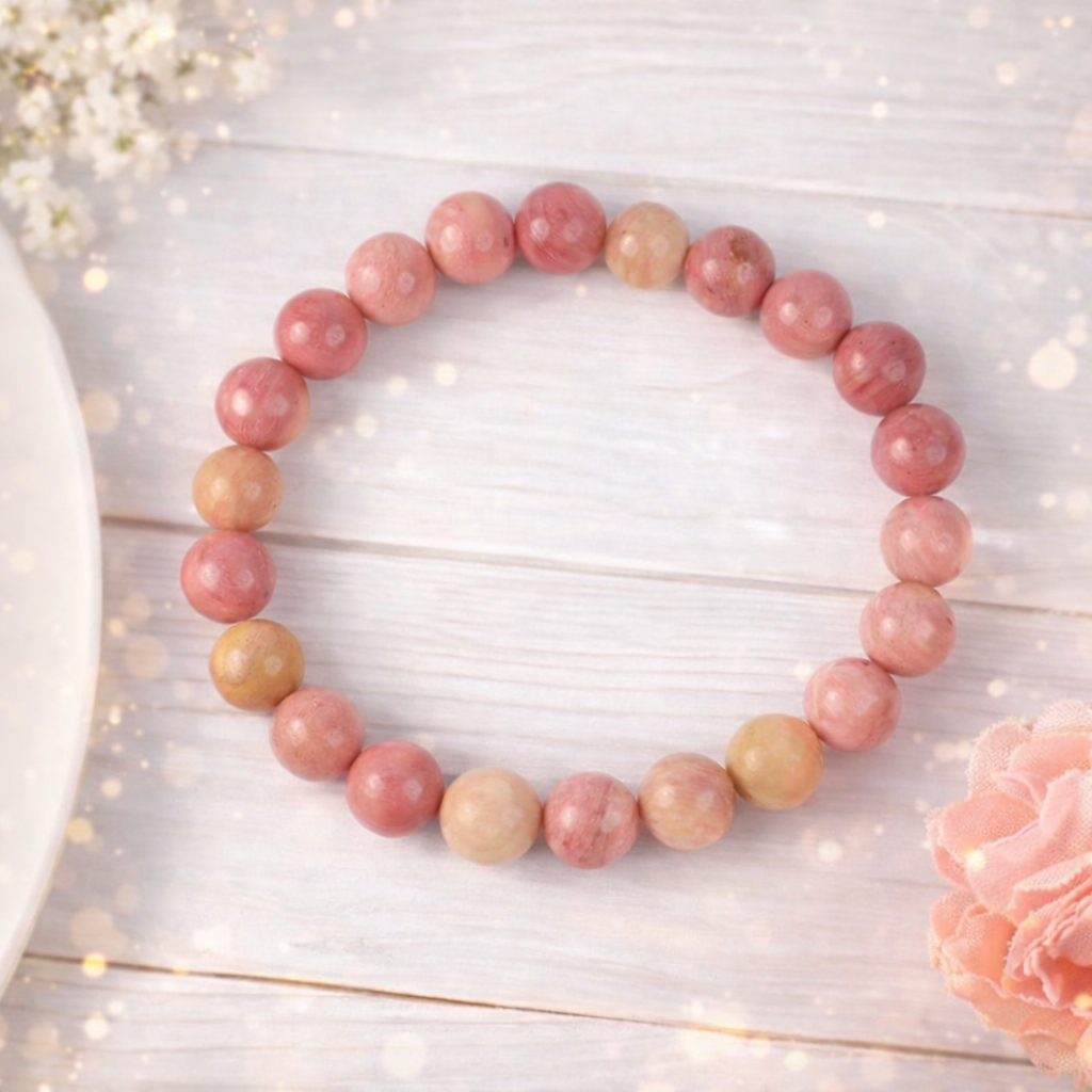 Rhodochrosite Bracelet | Love & Emotional Balance Crystal