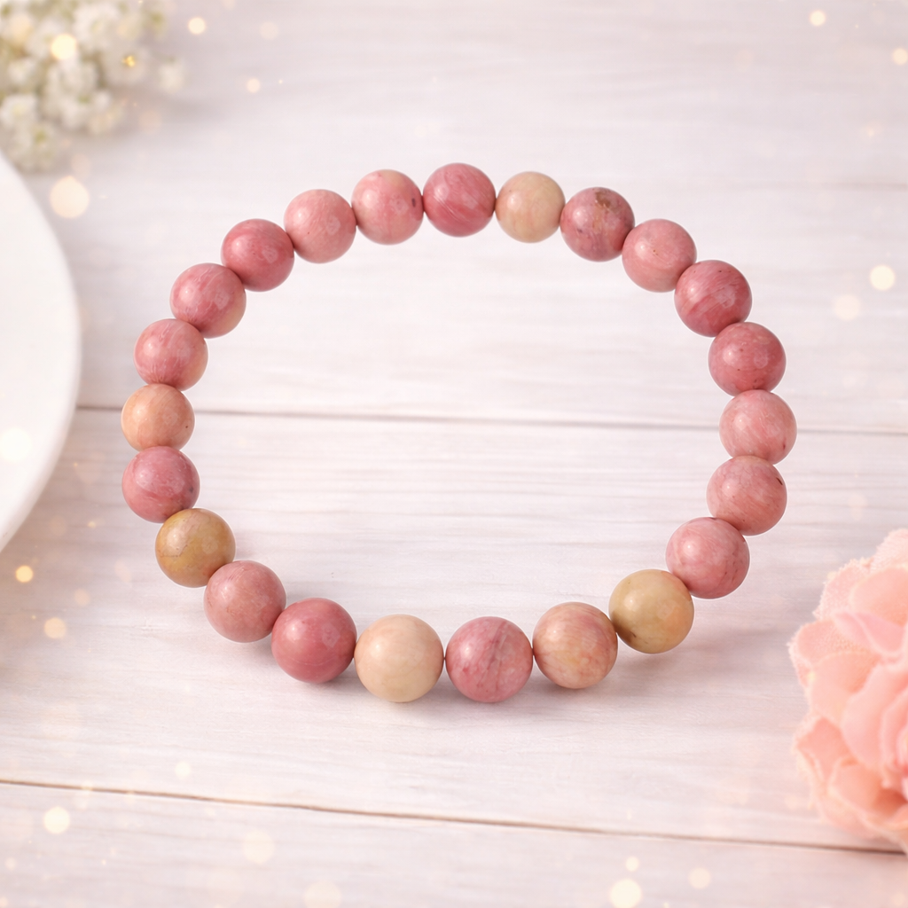Rhodochrosite Bracelet | Love & Emotional Balance Crystal