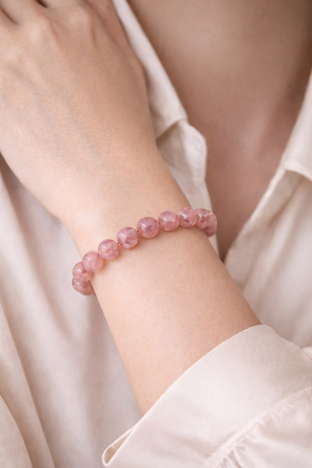 Strawberry Quartz Bracelet | Love & Positive Energy