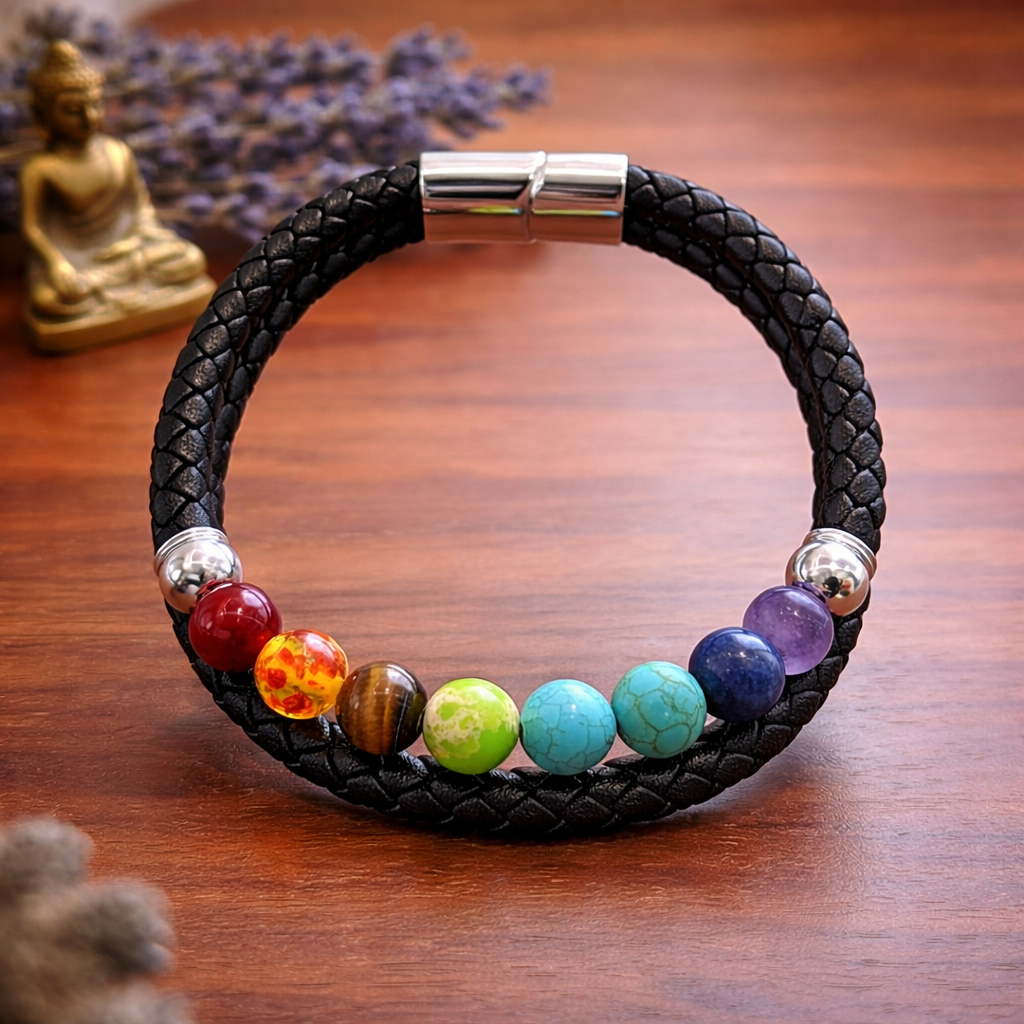 7 Chakra Magnetic Double  Bracelet | Energy Balance & Spiritual Alignment