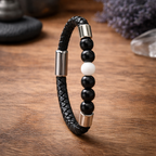 Magnetic Leather Bracelet | Protection, Balance & Power