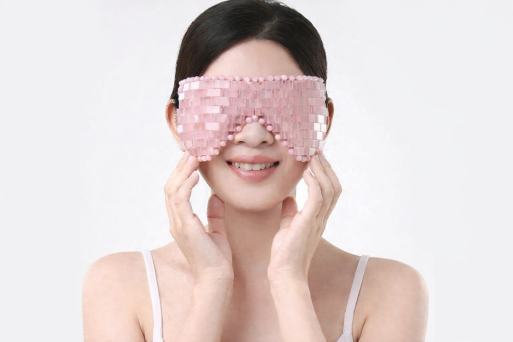 Rose Quartz Eye Mask – Natural Crystal for Relaxation & Beauty