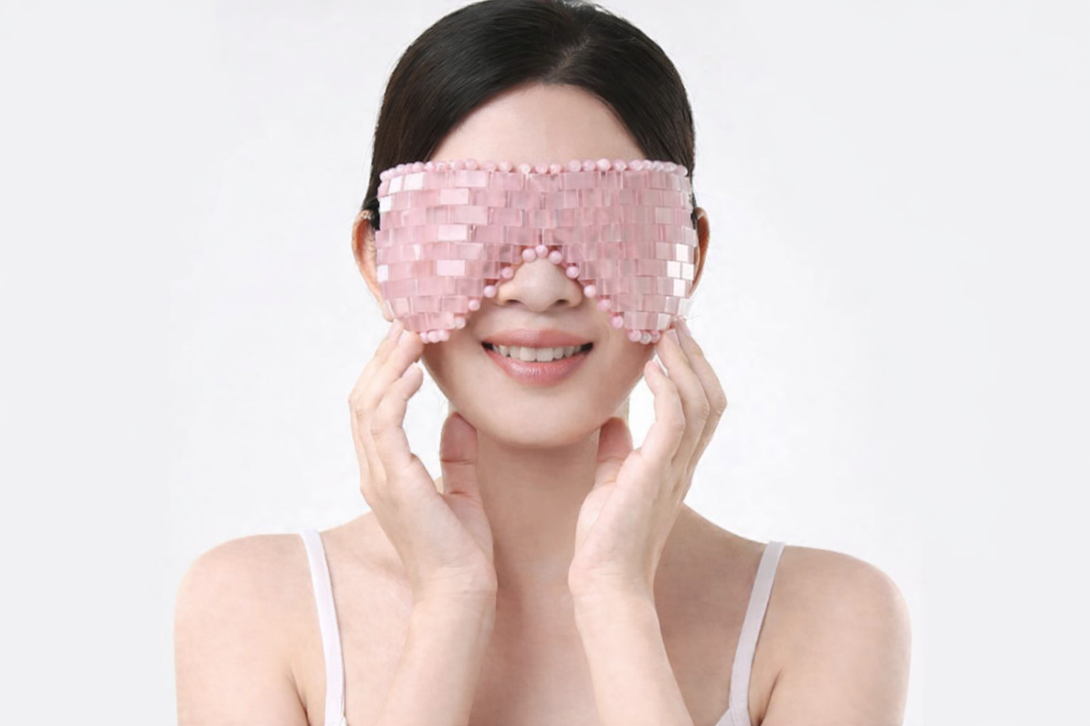 Rose Quartz Eye Mask – Natural Crystal for Relaxation & Beauty