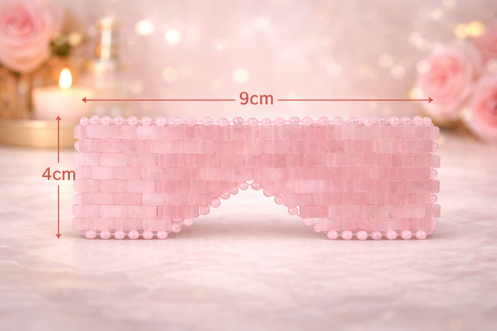 Rose Quartz Eye Mask – Natural Crystal for Relaxation & Beauty