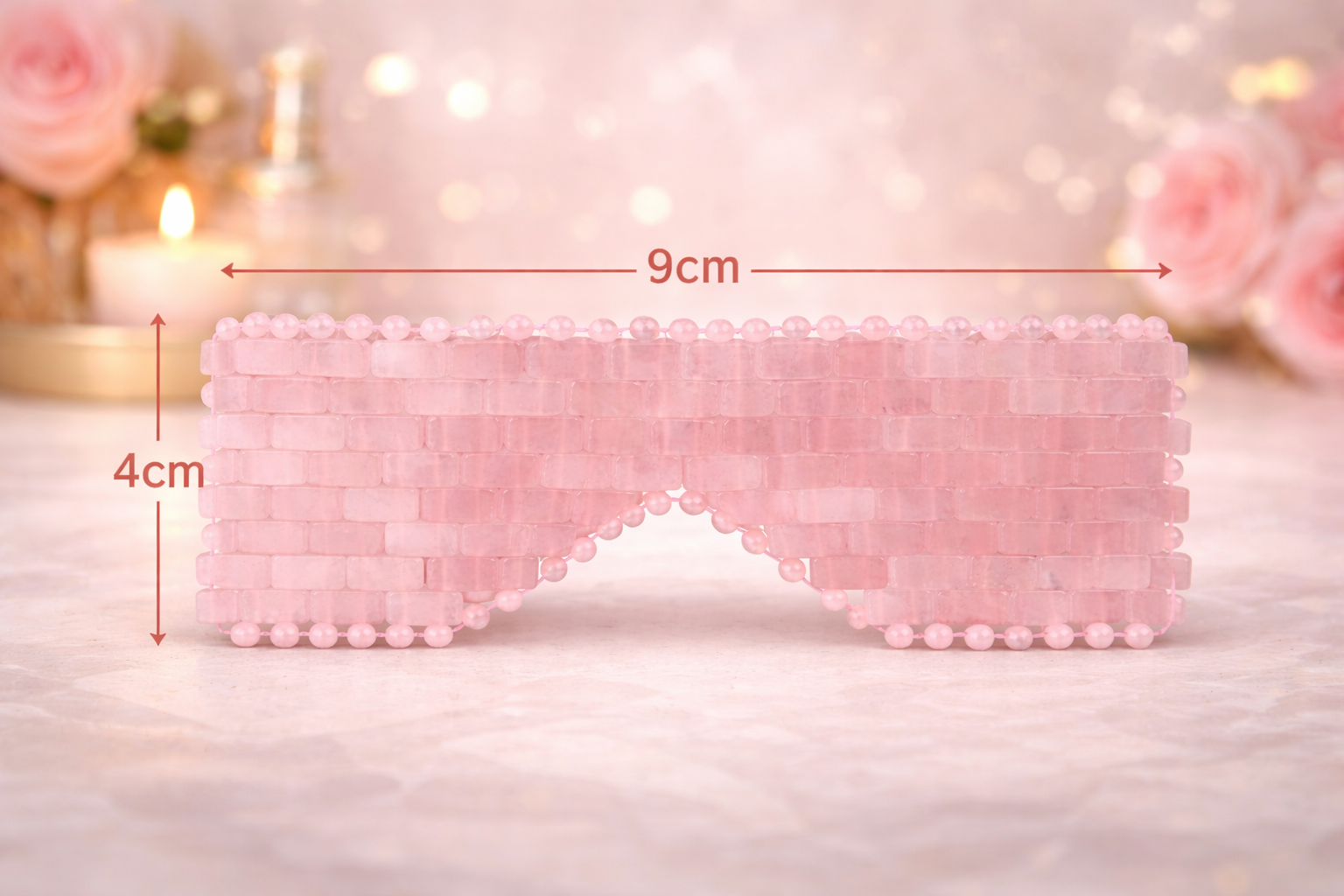 Rose Quartz Eye Mask – Natural Crystal for Relaxation & Beauty
