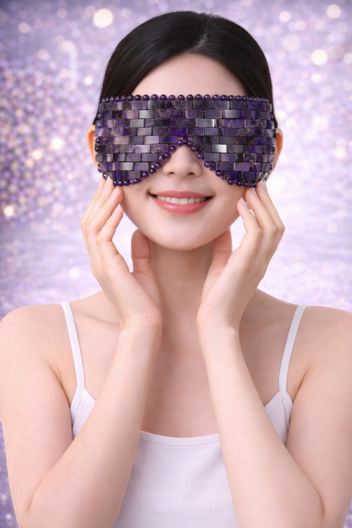 Amethyst Healing Crystal Eye Mask | Stress Relief & Spiritual Balance