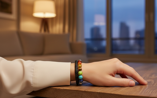 7 Chakra Magnetic Leather Bracelet – Energy Balance & Spiritual Alignment