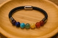 7 Chakra Magnetic Leather Bracelet – Energy Balance & Spiritual Alignment